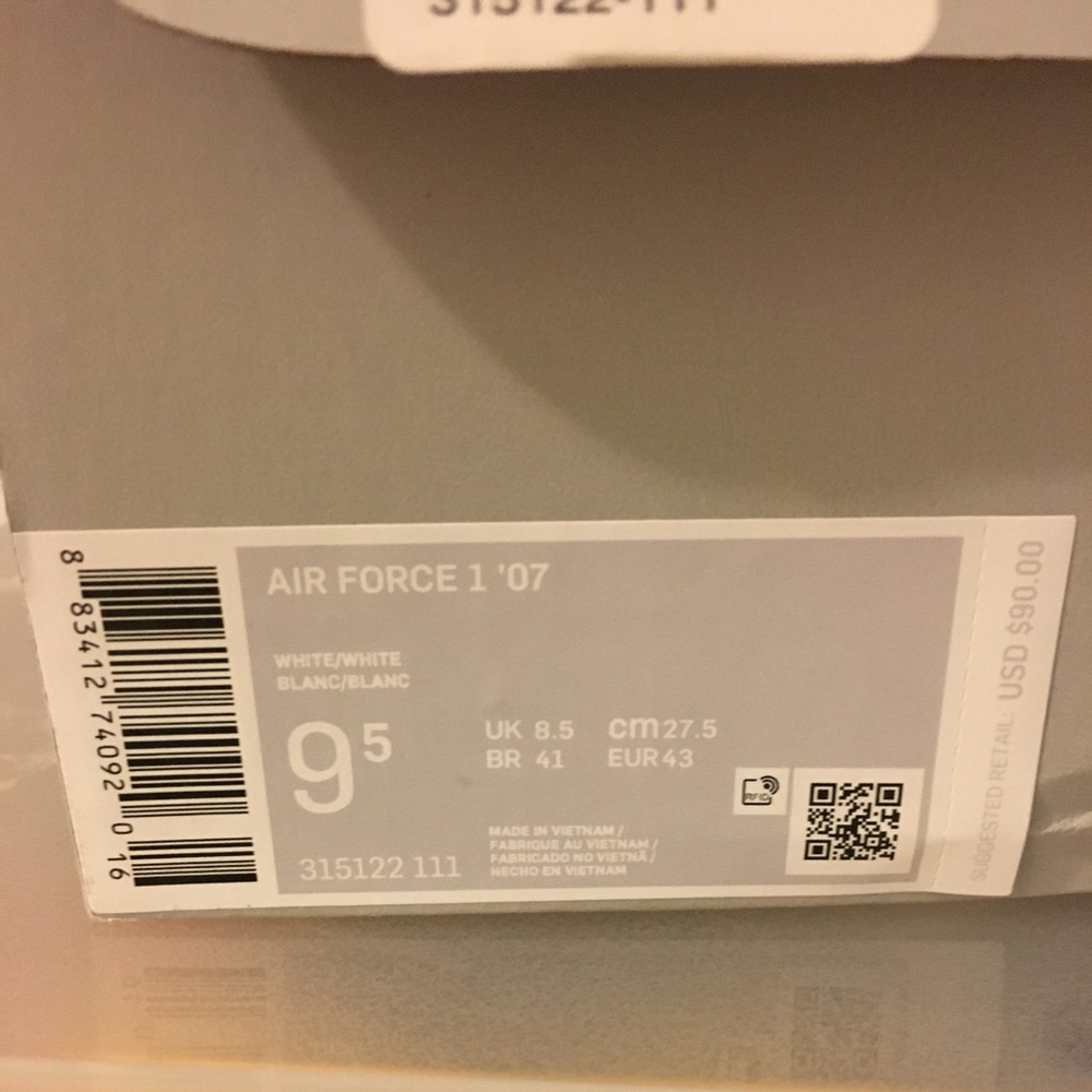 Nike Air force 1 size 9.5M